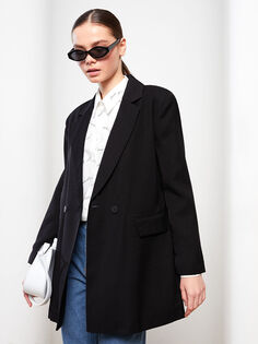 Прямая женская куртка с длинным рукавом и застежкой спереди LCW Modest