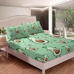 Комплект постельного белья Erosebridal Avocado for Kids, 2 предмета, зеленый