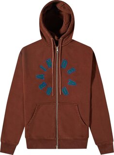 Худи Brain Dead Collegiate Zip Hoodie &apos;Chocolate&apos;, коричневый