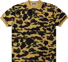 Поло BAPE 1st Camo Ape Head One Point Polo &apos;Yellow&apos;, желтый