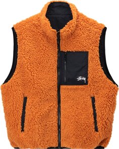 Жилет Stussy Sherpa Vest &apos;Orange&apos;, оранжевый