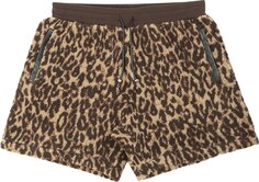 Шорты Amiri Printed Leopard Polar Fleece Shorts &apos;Brown/Tan&apos;, коричневый