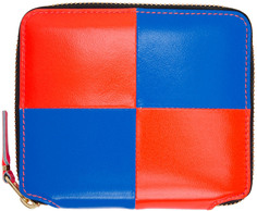 Синий и оранжевый бумажник Fluo Squares Comme des Garçons Wallets
