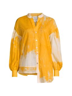 Асимметричная блузка из окрашенного пэчворка Hope for Flowers, желтый