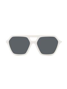 Солнцезащитные очки с геометрическим рисунком 58 мм Tiffany &amp; Co., белый