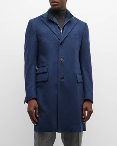 Мужское пальто из твердой шерсти с подкладкой Corneliani
