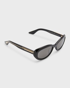 Черные овальные солнцезащитные очки 1969C из ацетата KHAITE x Oliver Peoples