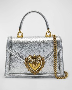 Миниатюрная сумка с блестящей кожаной ручкой Devotion Dolce&amp;Gabbana