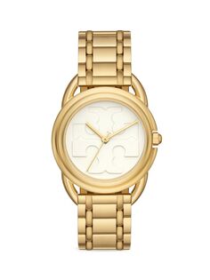 Часы с браслетом из нержавеющей стали Miller Goldtone Tory Burch, желтый