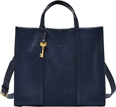 Сумка-тоут Fossil Carmen Shopper Purse, темно-синий