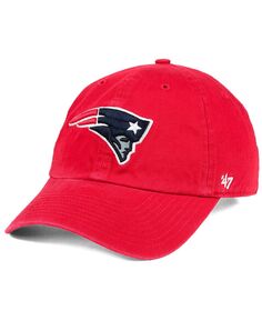 Кепка New England Patriots CLEAN UP с ремешком на спине &apos;47 Brand