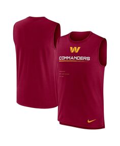 Мужская майка Washington Commanders Muscle Trainer бордового цвета Nike