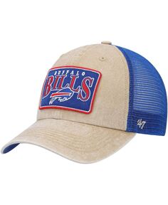 Мужская шляпа цвета хаки Buffalo Bills Dial Trucker Clean Up Snapback &apos;47 Brand