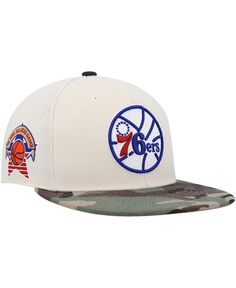 Мужская кремовая камуфляжная бейсболка Philadelphia 76ers Hardwood Classics 1976 NBA All-Star Game Off, белая камуфляжная облегающая шляпа Mitchell &amp; Ness