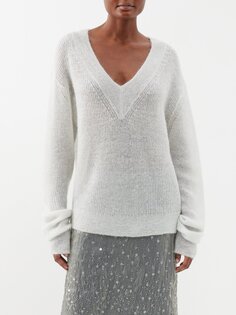 Трикотажный свитер cleora с v-образным вырезом 16Arlington, серый