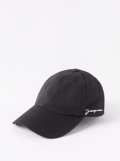 Бейсболка casquette из хлопка с вышитым логотипом Jacquemus, черный