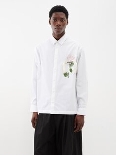 Рубашка baou из хлопка с принтом роз Jacquemus, белый