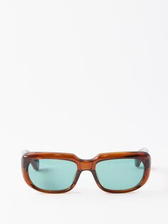 Солнцезащитные очки sartet прямоугольной формы из ацетата Jacques Marie Mage, коричневый