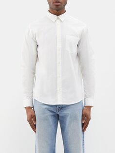 Рубашка clement из хлопкового поплина A.P.C., белый