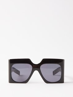 Большие солнцезащитные очки ultravox из ацетата Jacques Marie Mage, черный