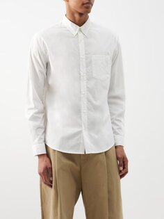 Рубашка edouard из хлопкового поплина с накладными карманами A.P.C., белый
