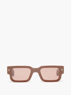 Солнцезащитные очки ascari прямоугольной формы из ацетата Jacques Marie Mage, коричневый