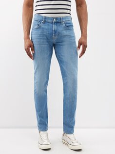 Узкие джинсы slimmy 7 For All Mankind, синий