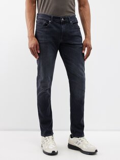 Узкие джинсы slimmy 7 For All Mankind, черный