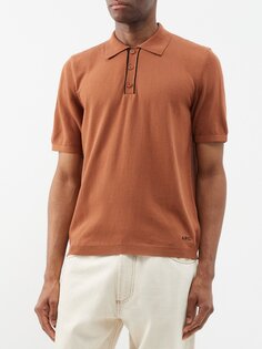 Рубашка-поло jacky с вышитым логотипом A.P.C., коричневый