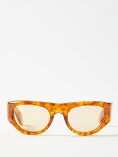 Солнцезащитные очки clyde черепаховой расцветки из ацетата круглой оправы Jacques Marie Mage, бежевый