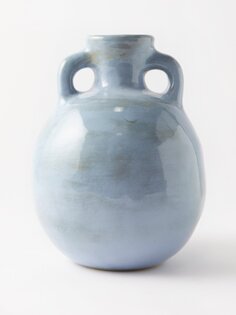 05 глазурованная ваза из керамогранита Jade Paton, синий
