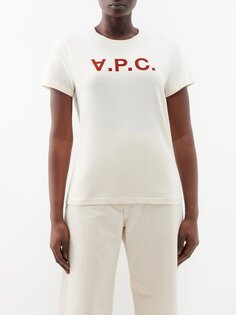 Футболка из джерси из органического хлопка vpc с логотипом A.P.C., белый