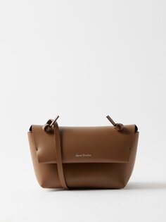 Миниатюрная кожаная сумка через плечо alexandria Acne Studios, коричневый