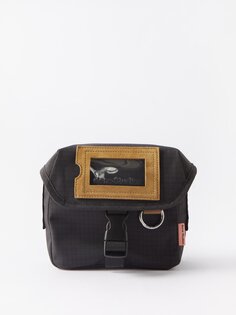 Миниатюрная сумка через плечо с замшевой отделкой Acne Studios, черный