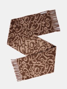 Жаккардовый шарф volf с логотипом Acne Studios, коричневый