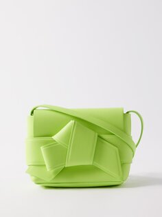 Миниатюрная кожаная сумка через плечо musubi Acne Studios, зеленый
