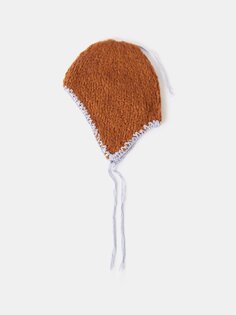 Вязаная шапка-ушанка «коббит» Acne Studios, коричневый