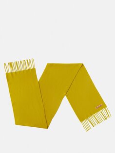Шерстяной шарф canada с бахромой Acne Studios, желтый