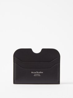 Большой кожаный картхолдер elmas Acne Studios, черный