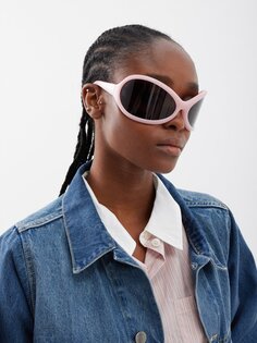 Солнцезащитные очки arcturus из ацетата с оберткой Acne Studios, розовый