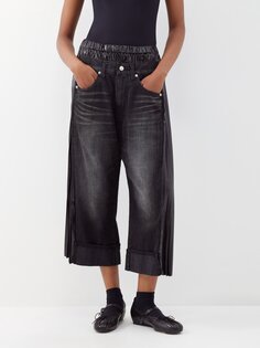 Потертые джинсы с юбкой и вставками из коллаборации с levi&apos;s Junya Watanabe, черный