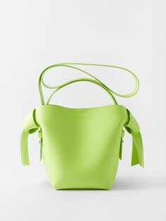 Миниатюрная кожаная сумка через плечо musubi Acne Studios, зеленый