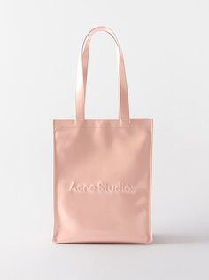 Резиновая сумка-тоут с тисненым логотипом Acne Studios, розовый