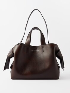 Кожаная сумка через плечо musubi Acne Studios, коричневый