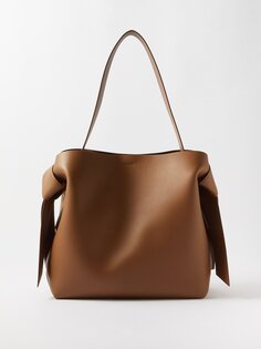 Кожаная сумка через плечо musubi среднего размера Acne Studios, коричневый