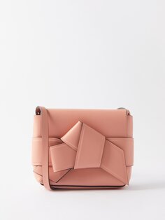 Кожаная сумка через плечо musubi Acne Studios, розовый