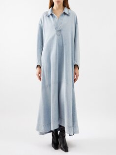 Джинсовое платье макси franka Khaite, синий