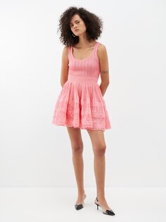 Трикотажное платье мини из кринолина archetypes ALAÏA, розовый