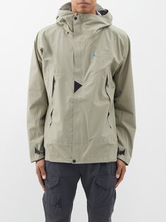 Нейлоновая куртка asynja с капюшоном Klättermusen, бежевый