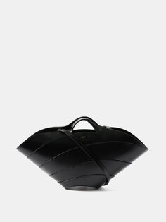 Кожаная сумка-корзина khaima со вставками ALAÏA, черный